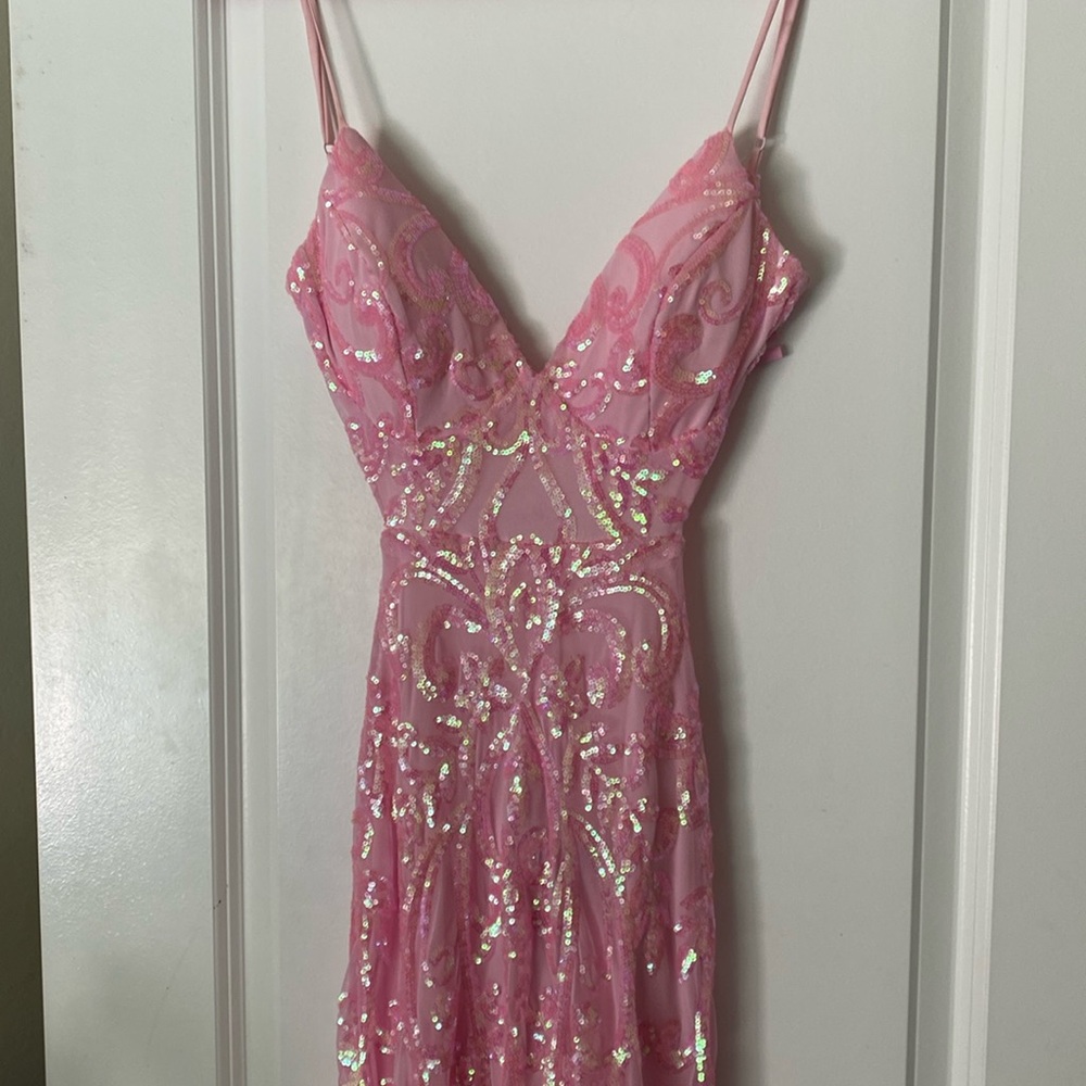 Yasmin Cutout Back Mermaid Sequin Formal Dress